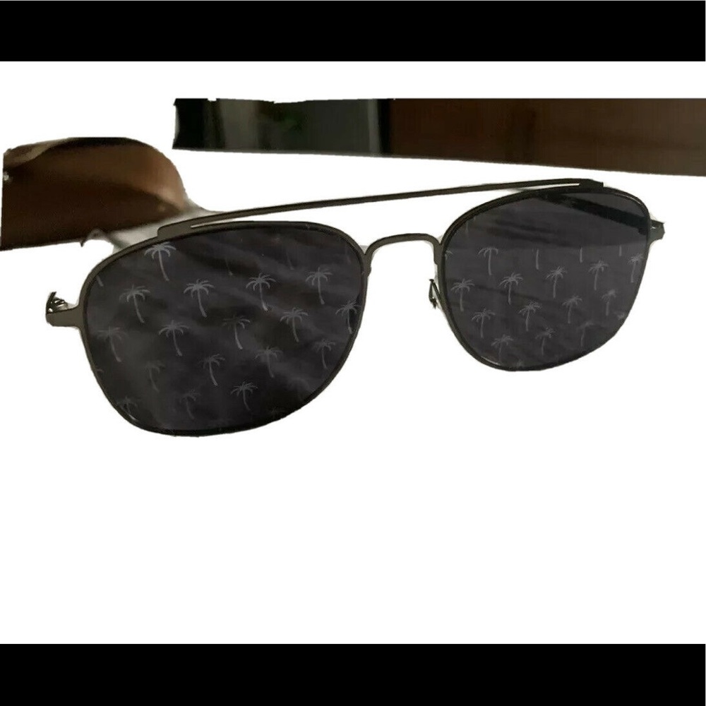 TOMAS MAIER TM0007s PALM TREE LENSE MIRRORED BLUE.METAL FRAM SUNGLASSES. LIMITED